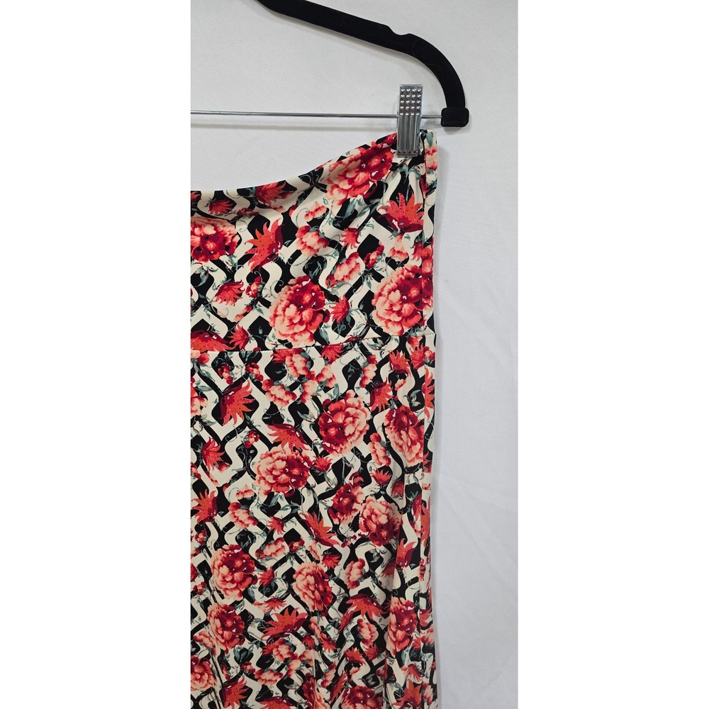 Lularoe women S floral slinky maxi skirt cottagecore vacation‎ festival beach - Picture 3 of 6
